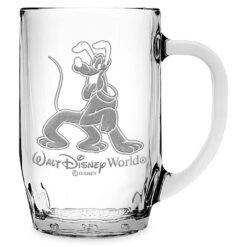 Disney 25 Disney Pluto Glass Mug By Arribas – Large – Personalized